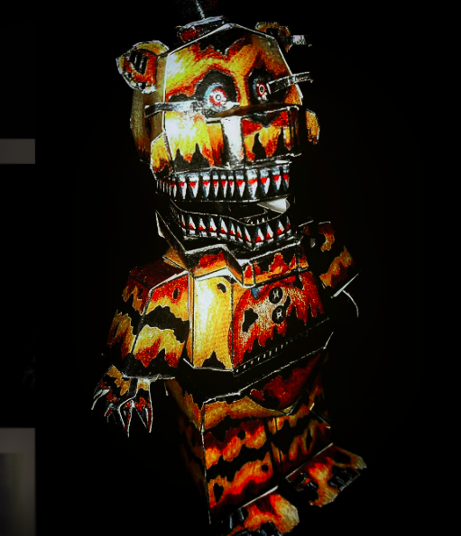 Nightmare Fredbear (on paper) : r/fivenightsatfreddys