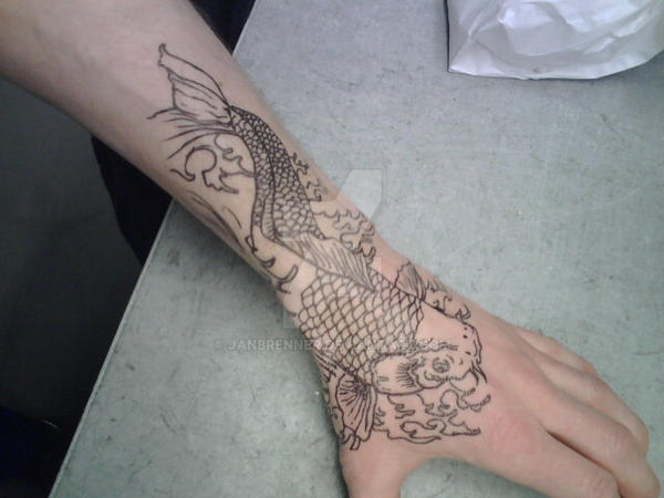 Koi Bodypainting Outlines