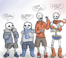 Undertale and Underswap sketch