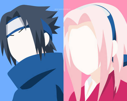 Uchiha Sasuke and Haruno Sakura (VECTOR)