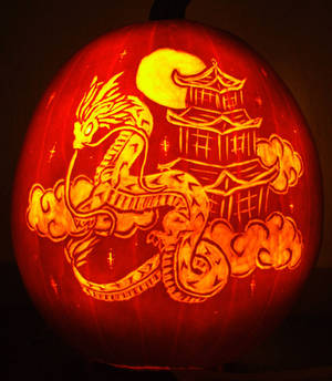 Dragon Pumpkin Carving 06