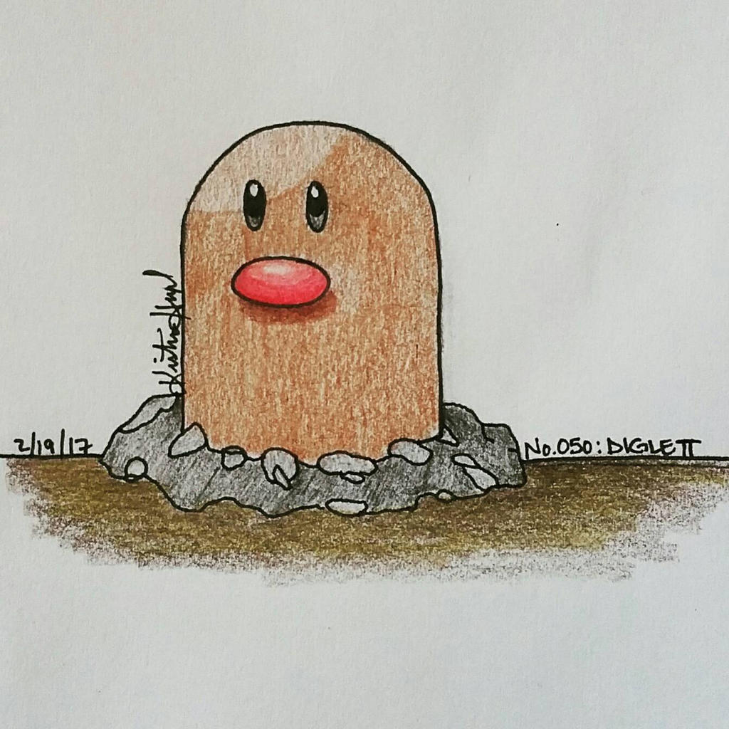 Line Drawing Diglet No.050: Diglett by smokensapphires on DeviantArt