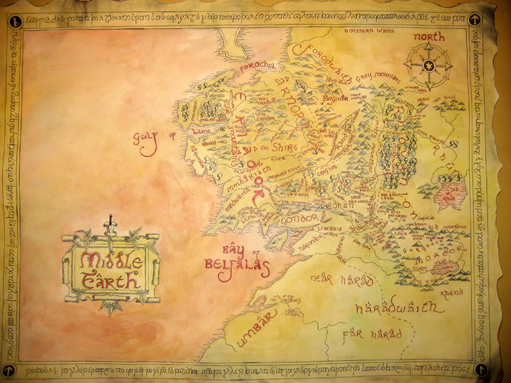 Map Of Middle Earth By Threeringcinema On Deviantart