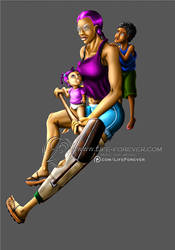 LaTonya/Ped/Kini - #BlueInk Project Char. Design by DeForrest