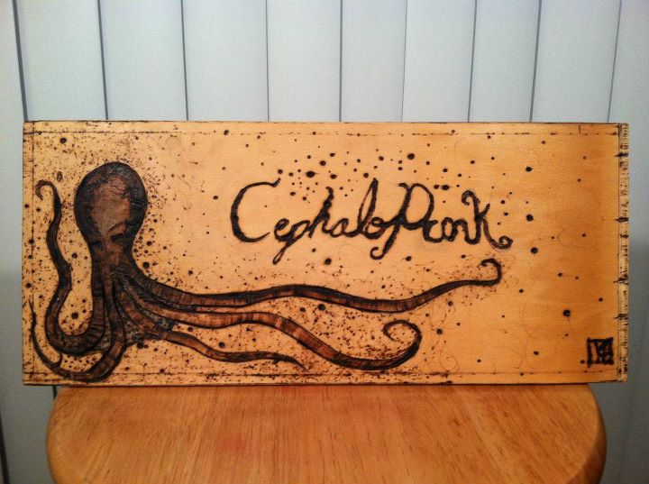 Cephalopunk wooden logo