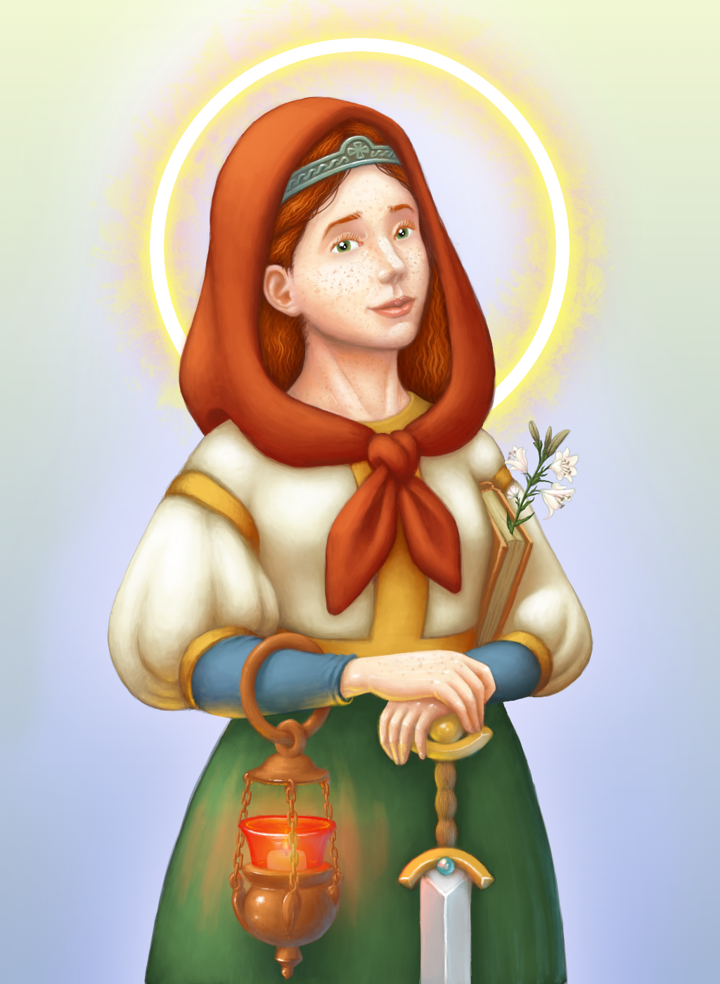 Saint Dymphna by CaligariMarte on DeviantArt
