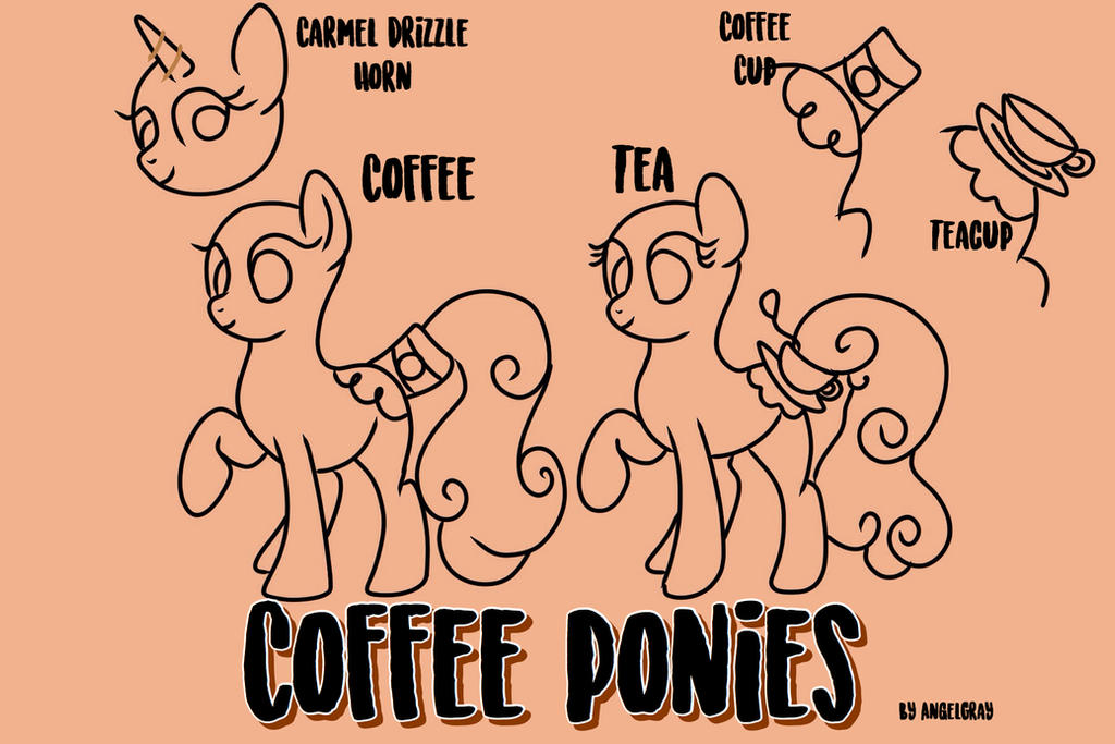 HoloCoffee/ Tea Ponies (Closed Species) PART 1 by Angel-Coffee