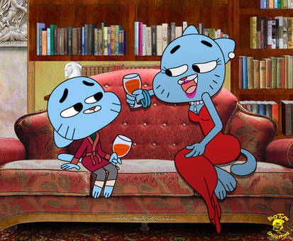 Drawthread Request: Gumball and Nicole Watterson