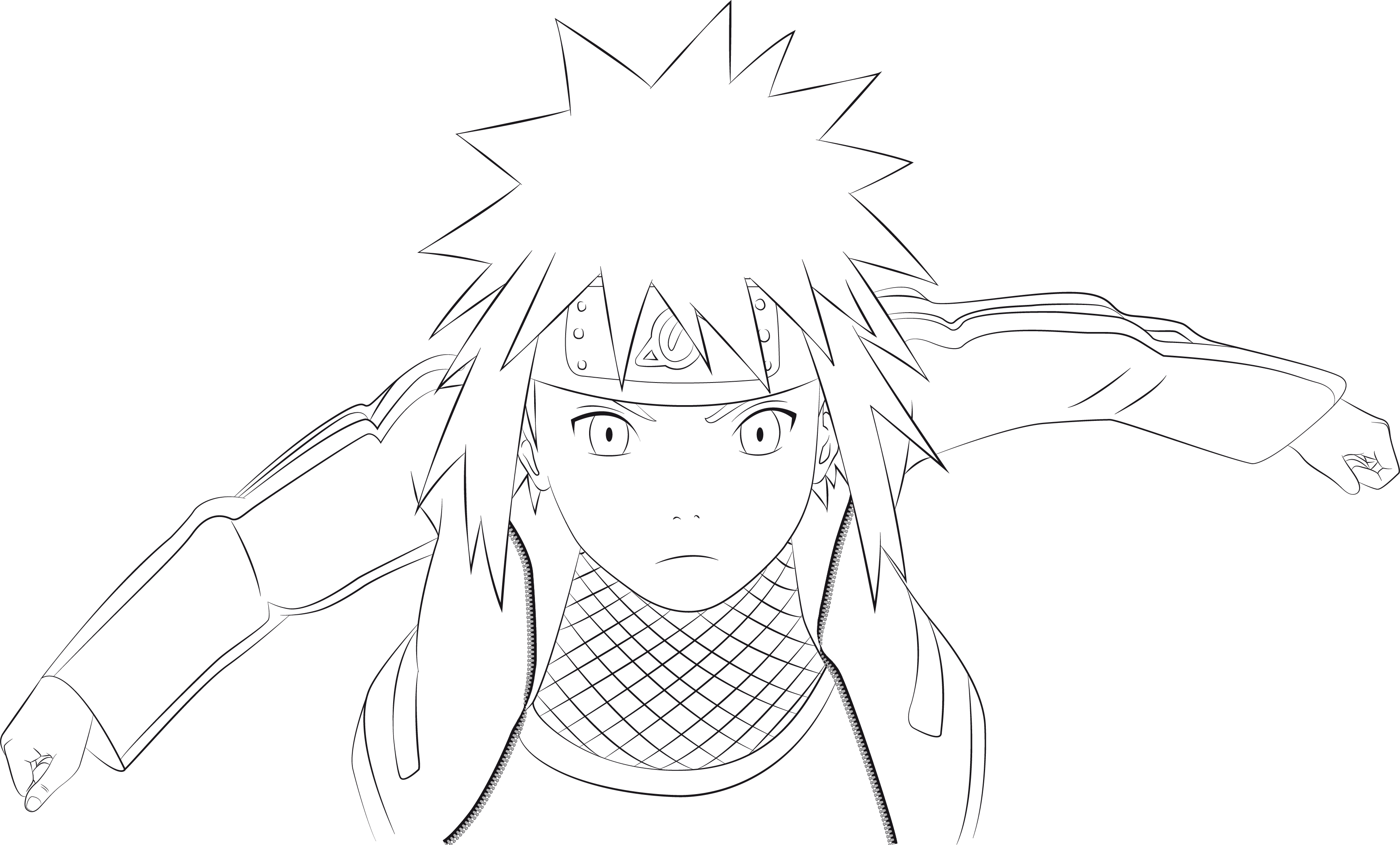 Minato Coloring Pages.