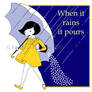 Jane as the Morton salt girl