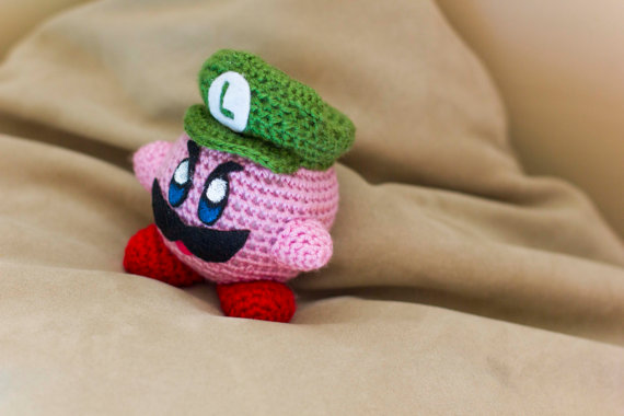 Luigi's Creepy Death Stare crochet amigarumi