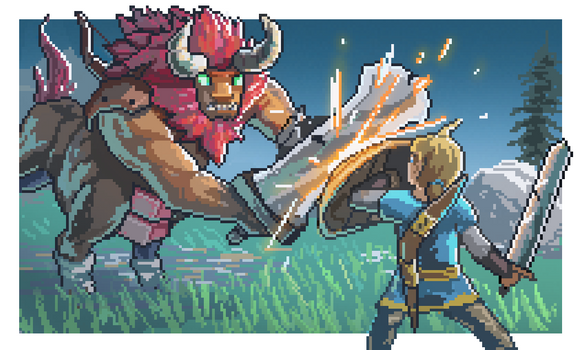 Legend of Zelda Breath of the Wild Pixel Art