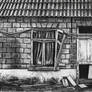 Door and window of an abandoned house