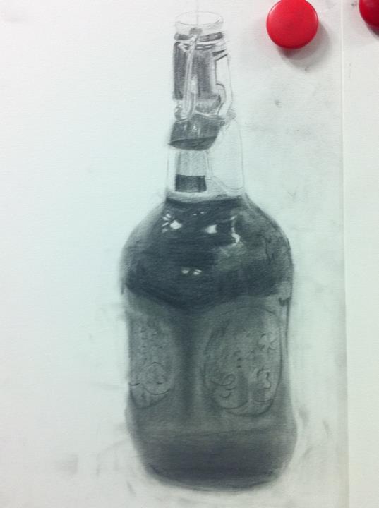 bottle sketch