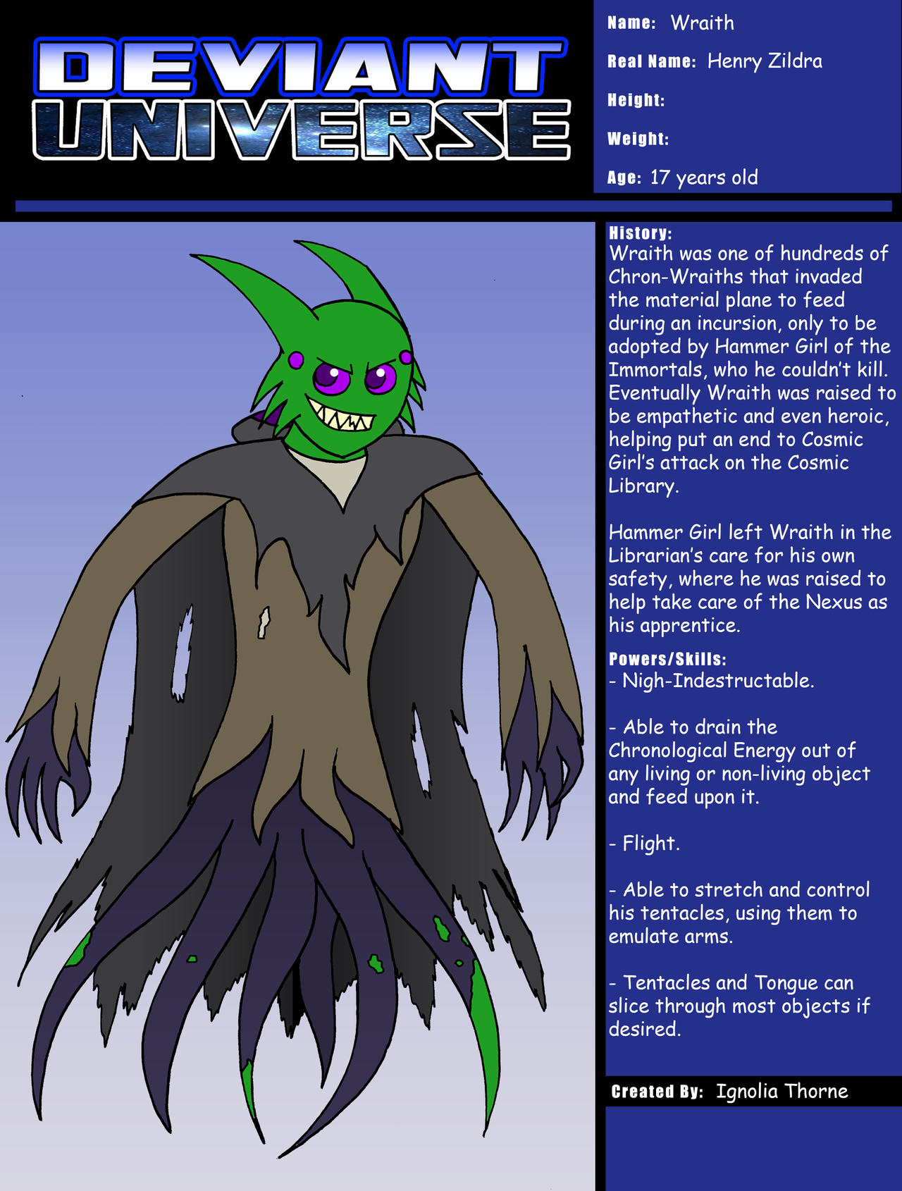 Wraith Profile Wraith - DU Profile by Ignolia-Thorne on DeviantArt