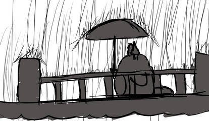 Totoro in a bridge