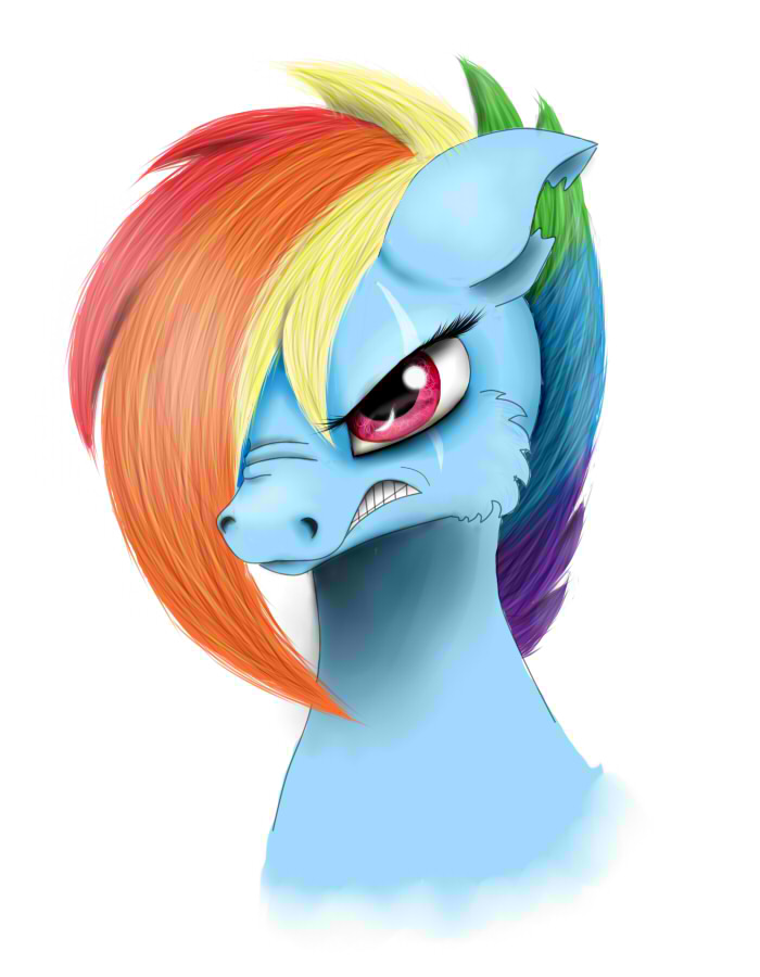 Colored Doodle: Crystal War Rainbow Dash