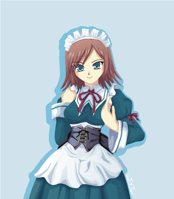 Maid no outline