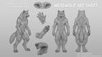 Werewolf Ref Sheet - Lineart Set by makangeni