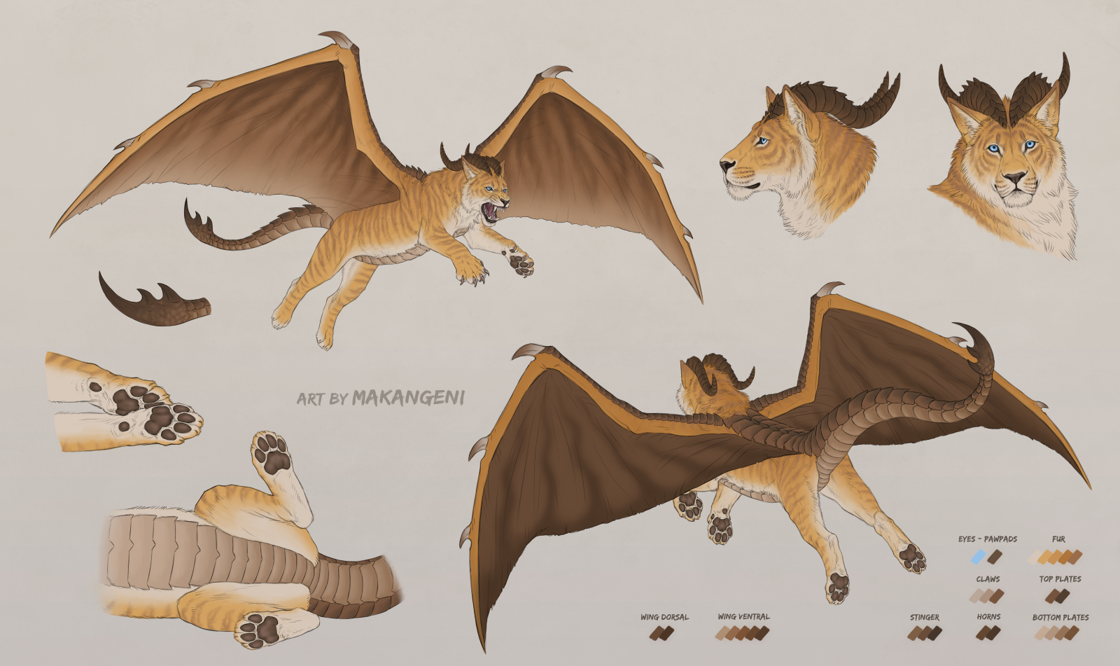 Mantacor Razorback Manticore - RefSheet by makangeni on DeviantArt