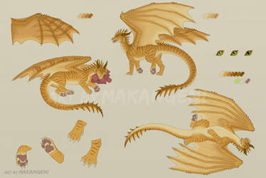 Brown Male Dragon - Ref Sheet