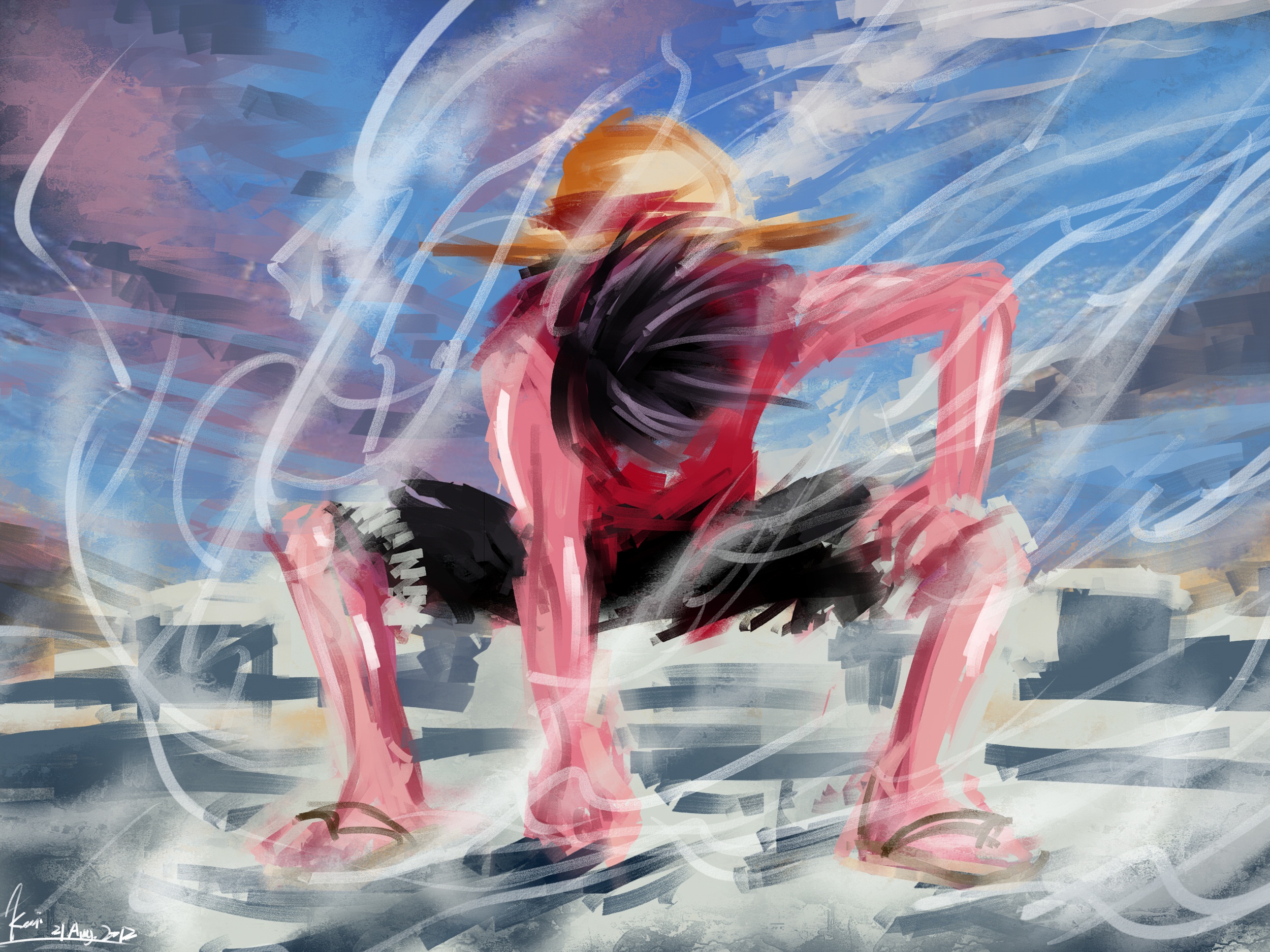 One Piece: Gear Second by vidgamenate on DeviantArt