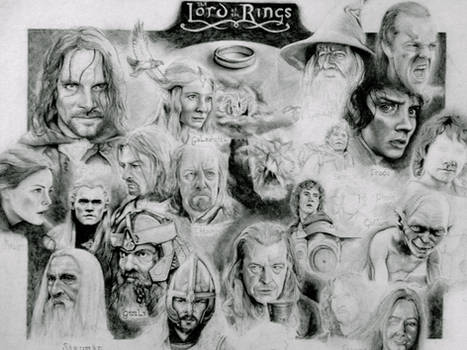 Lord of the Rings Character Drawing Collection