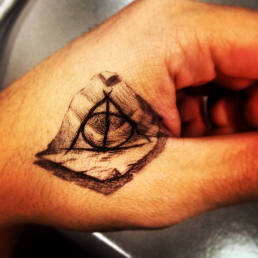 Deathly Hallows Tattoo (pen) by Sampl3dBeans on DeviantArt