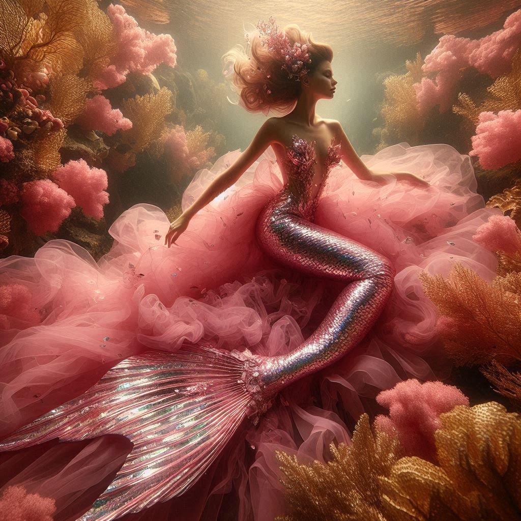 Pink Reverse Mermaid Pink Mermaid by MedievalQueen on DeviantArt