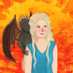 Daenerys and Drogon by Nicoleshy