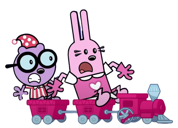 Walden and Widget riding on a train in pajamas by kalebmay14 on DeviantArt