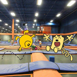 Mr. Bounce and Wubbzy at Skyzone