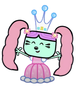 Princess Daizy with pretty pink ponytails