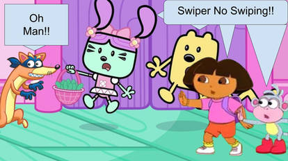 Swiper tries to swipe pickleberries