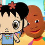Kai Lan and Little Bill in Little Bill's room