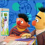 Ernie and Bert play WAA on the computer
