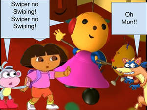 Swiper tries to swipe Zowie's doll