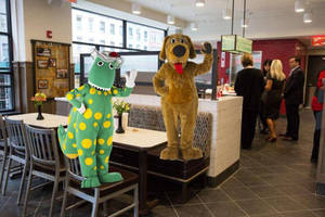 Wags and Dorothy at Chick Fil A