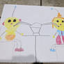 Olie and Pollie share a milkshake drawing