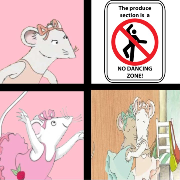 Angelina hates no dancing, likes being with Alice