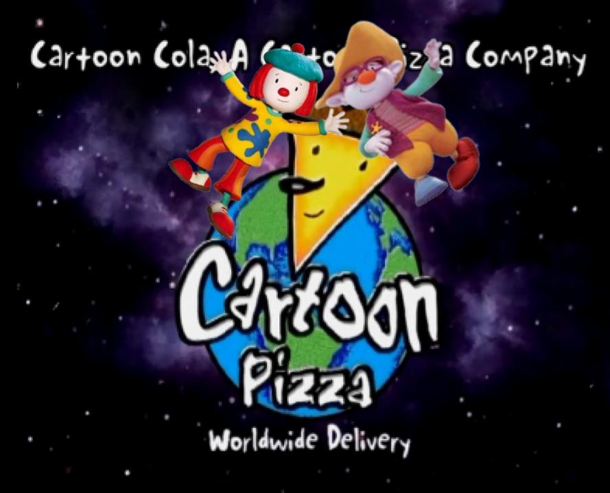 JoJo and Skeebo lay on Cartoon Pizza