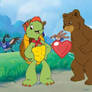 Bear gives Franklin a valentine