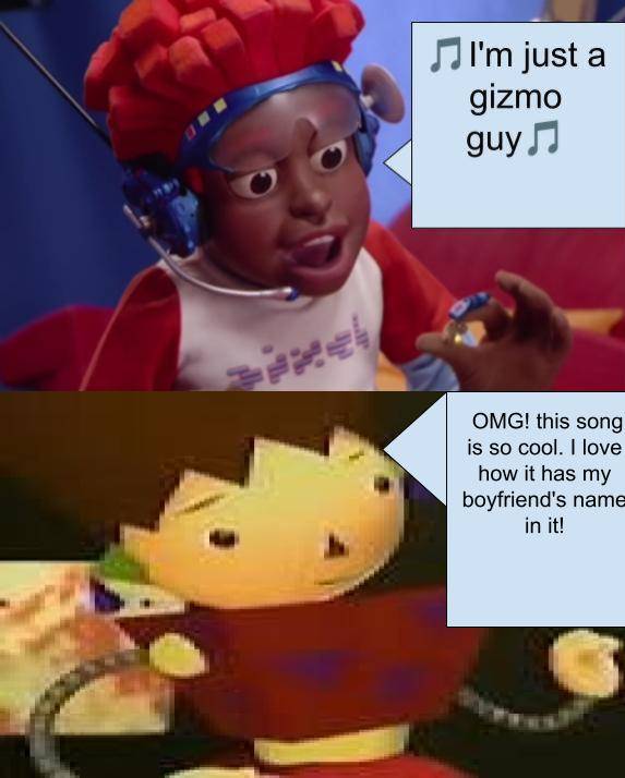 Tricia loves the song Gizmo Guy