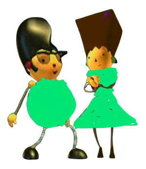 Gizmo And Tricia Wearing Green