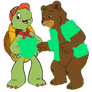 Franklin And Bear Wearing Green