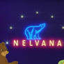 Franklin and Bear look at the Nelvana neon logo