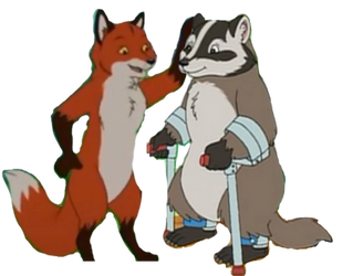Fox and Badger PNG
