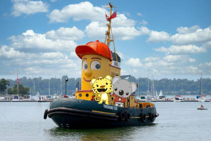 Rintoo and Tolee ride on Theodore Tugboat
