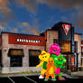 Barney and Friends going to BJ's Restaurant