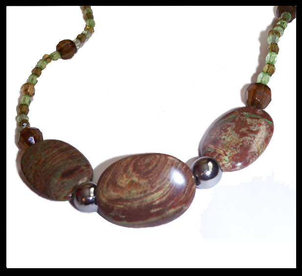 brown and green - necklace